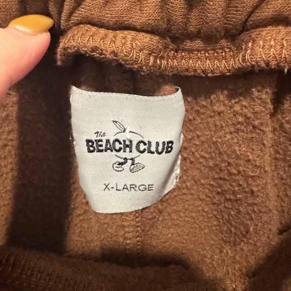 The Beach Club Brown Sweatpants with White Drawstring Size XL - Picture 10 of 12